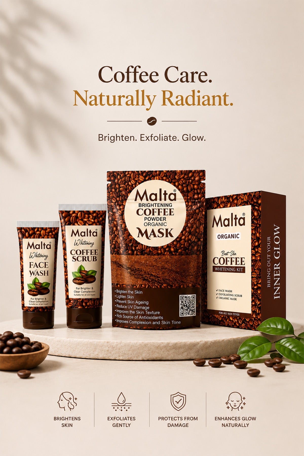 Malta Organic Skin Coffee Kit  | Your Daily Skin Ritual