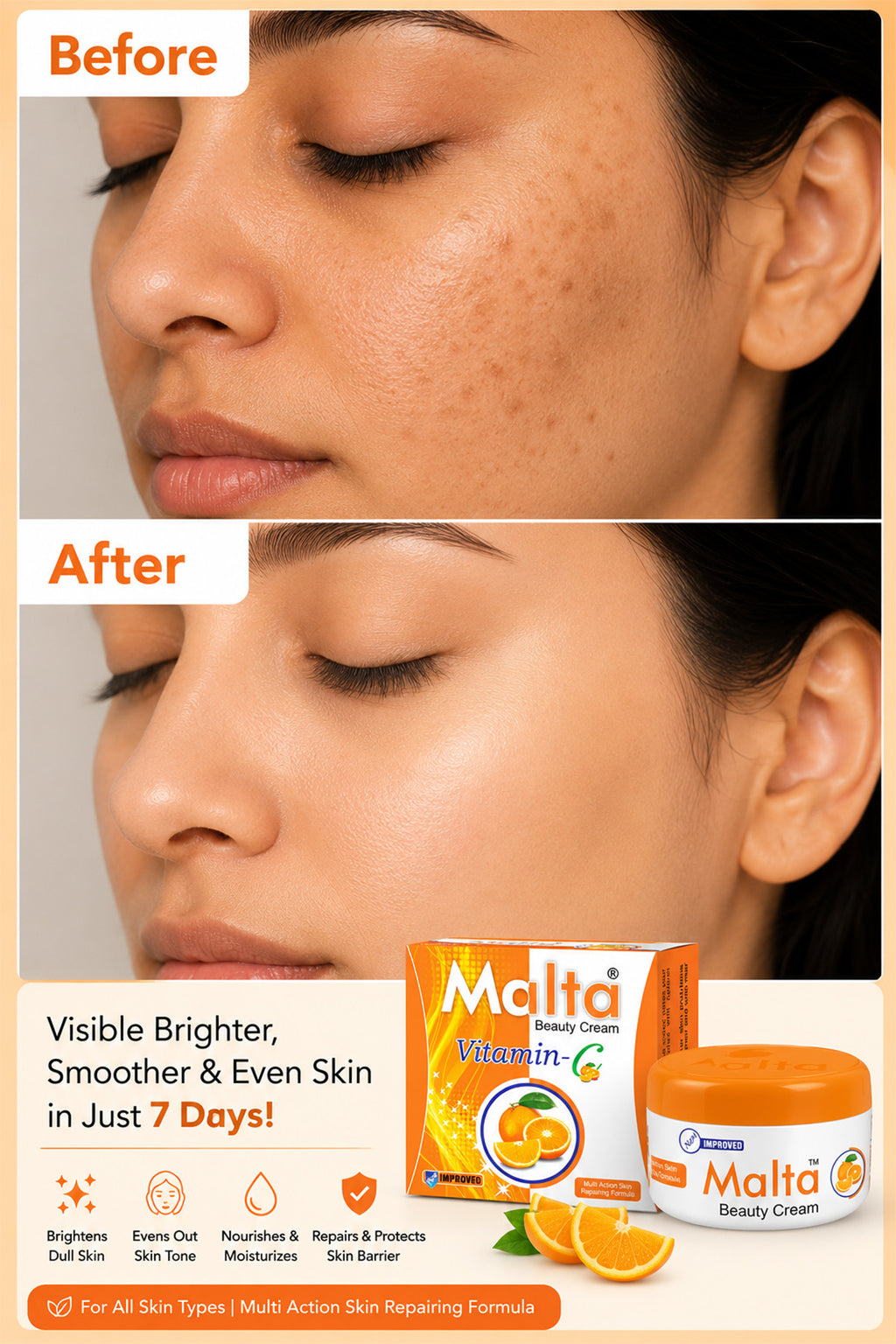 Malta Vitaman C Whitening Beauty Cream