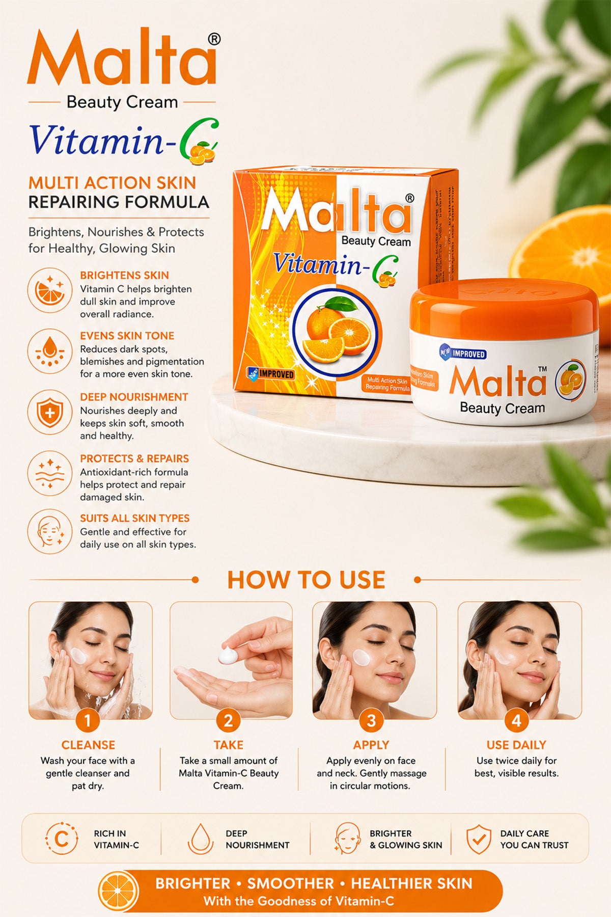 Malta Vitaman C Whitening Beauty Cream