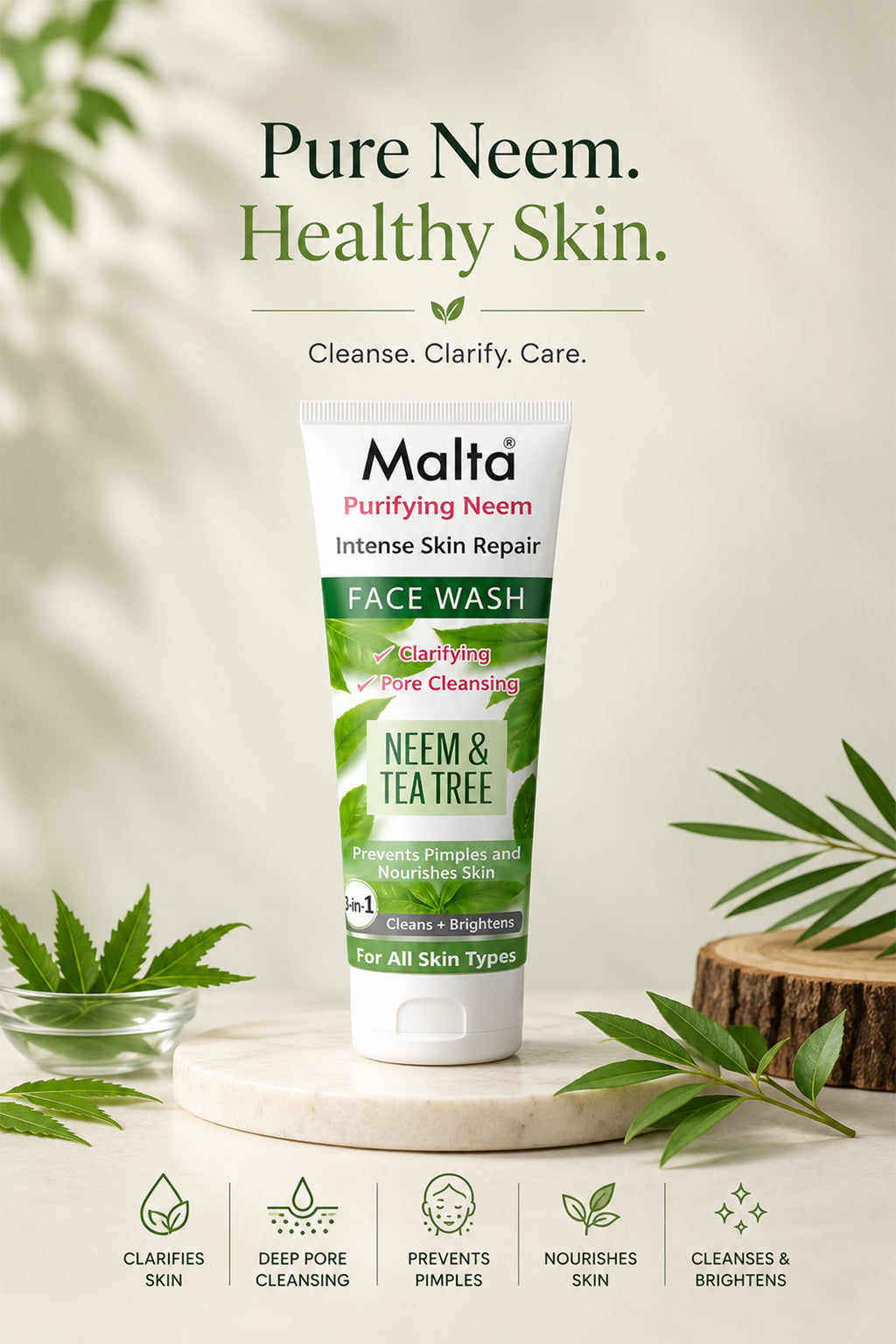 Malta Neem & Tea Tree Face Wash