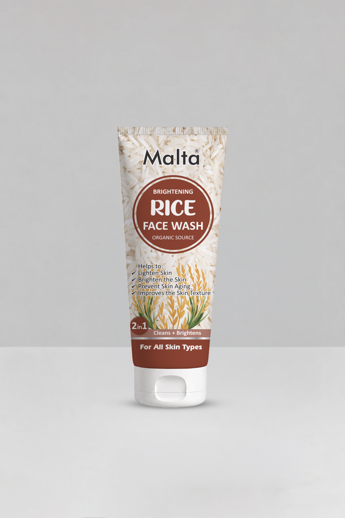 Malta Rice Face Wash - Brightening, Organic Source