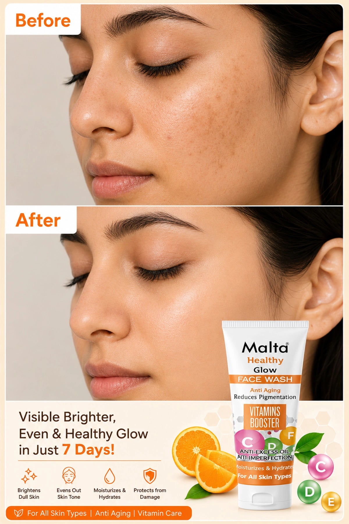 Malta Vitamin Booster Face Wash