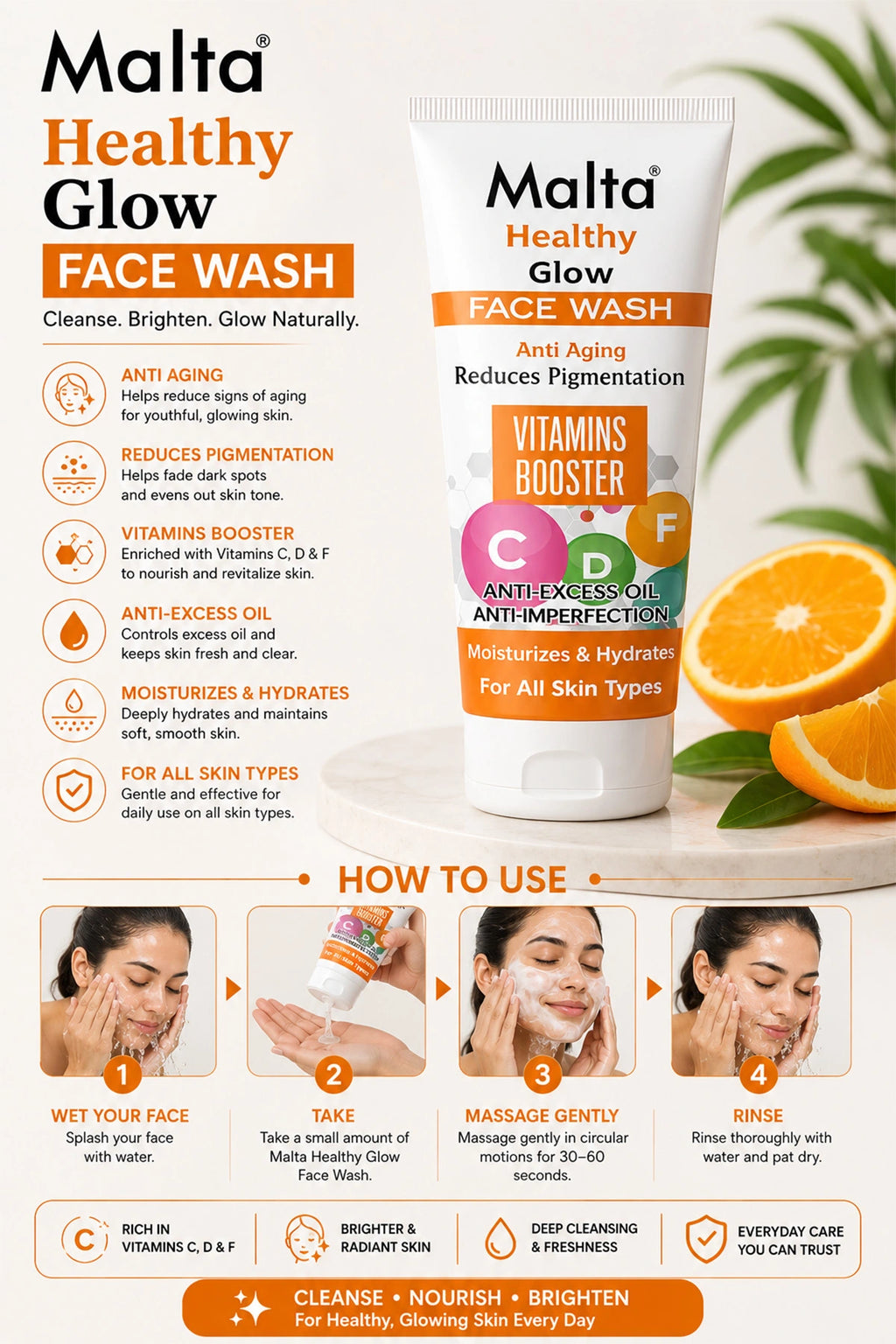 Malta Vitamin Booster Face Wash