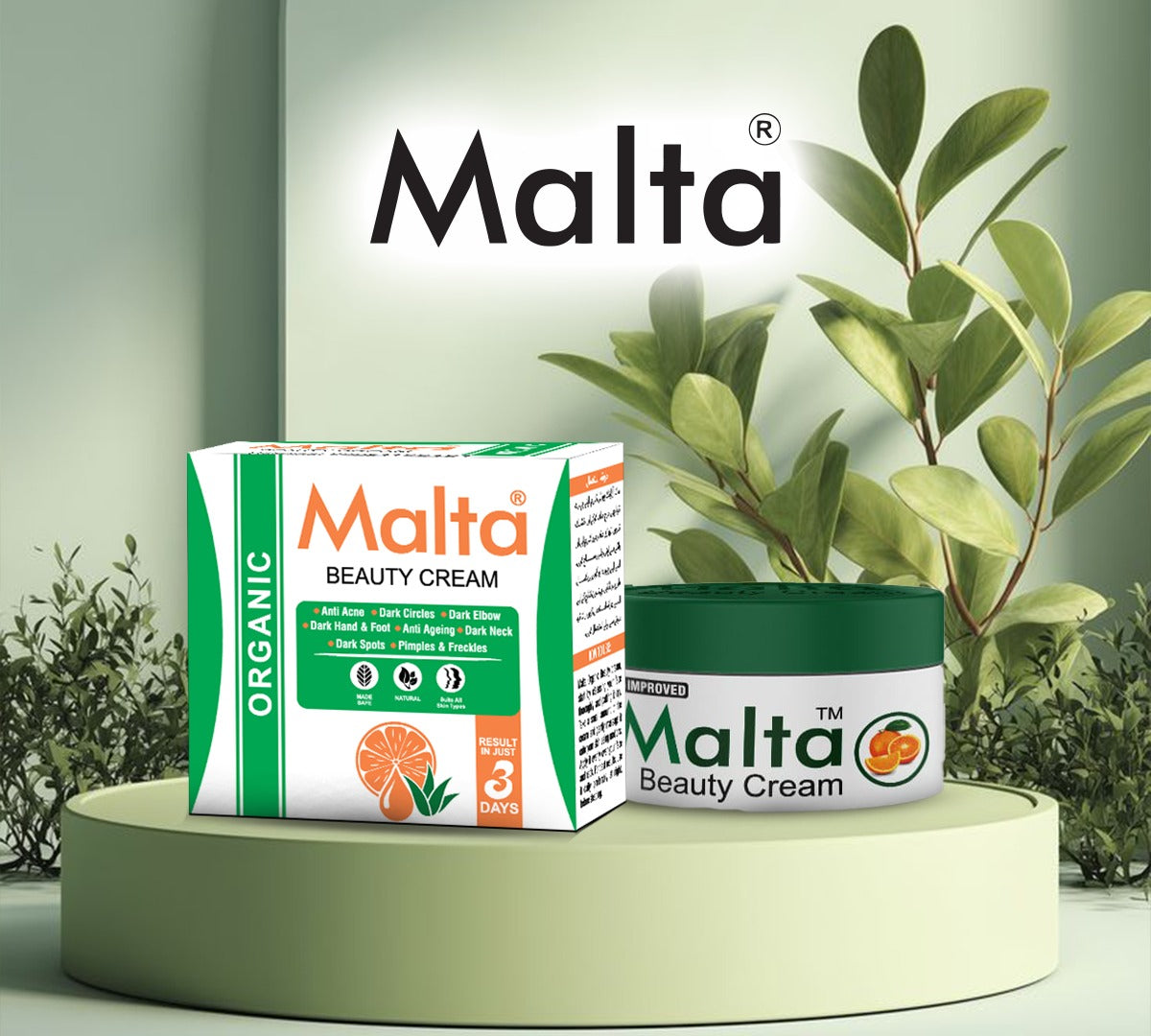 Malta Organic Whitening Beauty Cream