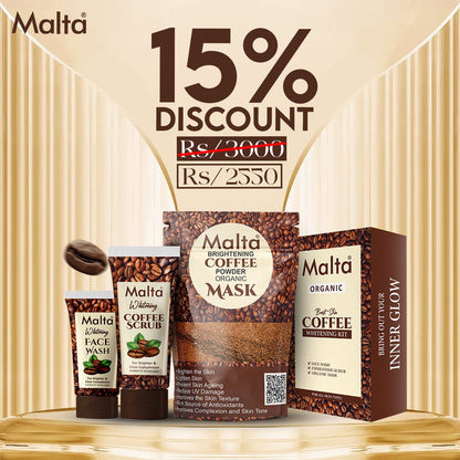 Malta Organic Brightening Coffee Scrub Kit