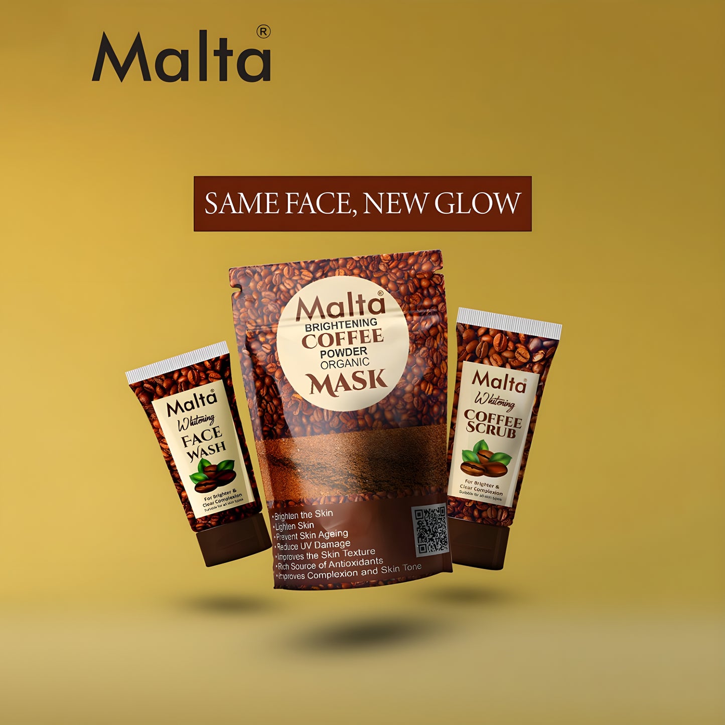Malta Organic Brightening Coffee Scrub Kit